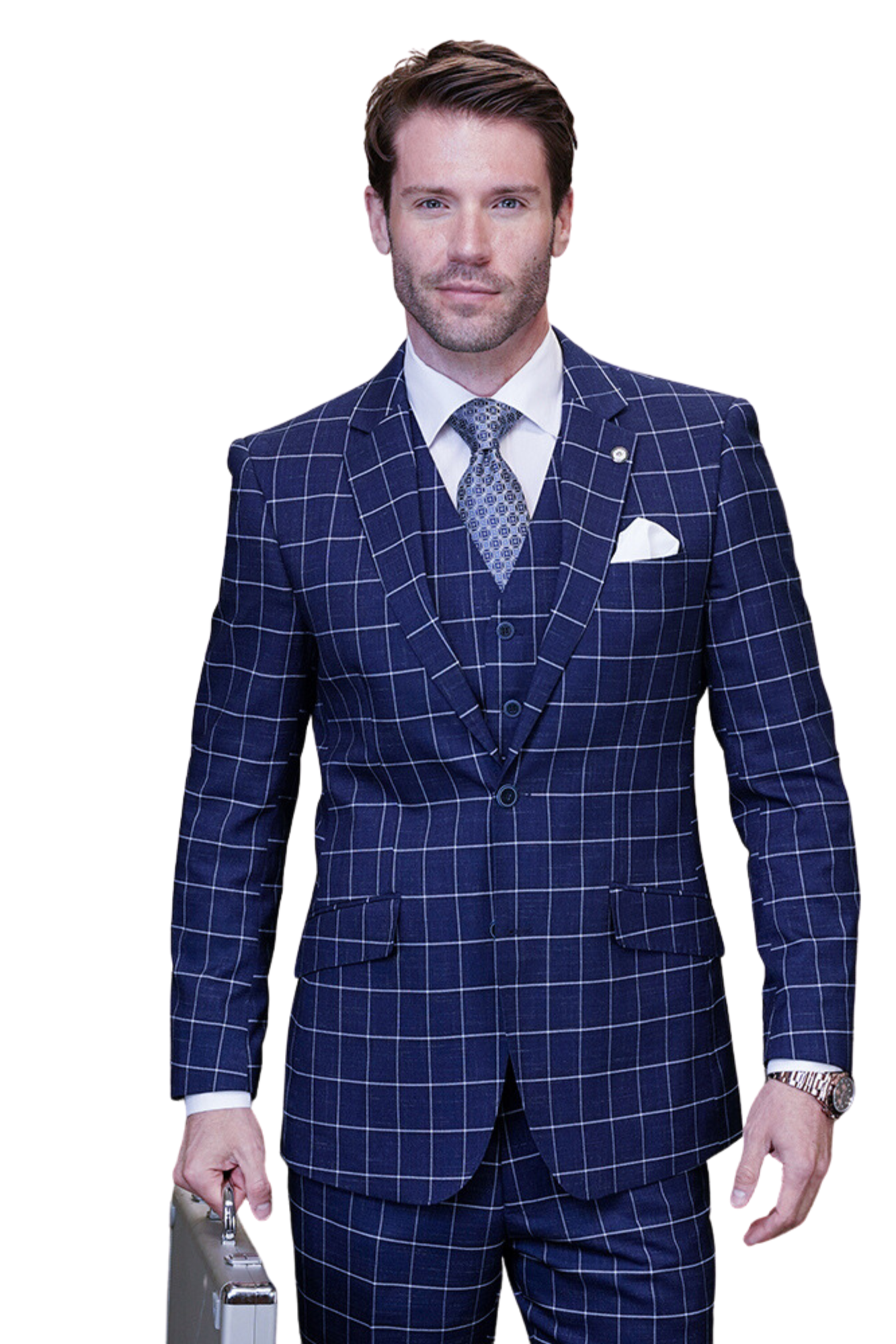 Mens Napoli Classic Fit Blue Half Canvassed Italian Marzotto Wool 2 Button  Suit | The Suit Depot